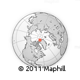 Outline Map of the Area around 83° 23' 16" N, 69° 37' 30" W, rectangular outline