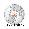 Outline Map of the Area around 83° 23' 16" N, 70° 28' 29" W, rectangular outline