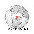 Outline Map of the Area around 83° 23' 16" N, 88° 19' 29" W, rectangular outline