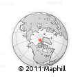 Outline Map of the Area around 83° 35' 41" N, 105° 19' 29" W, rectangular outline