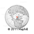 Outline Map of the Area around 83° 35' 41" N, 106° 10' 30" W, rectangular outline