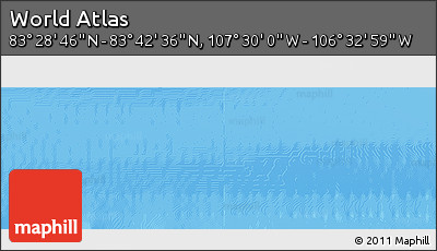 Physical Panoramic Map of the Area around 83° 35' 41" N, 107° 1' 30" W