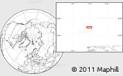 Blank Location Map of the area around 83° 35' 41" N, 11° 7' 30" E