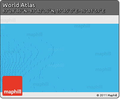 Physical 3D Map of the Area around 83° 35' 41" N, 16° 13' 30" E