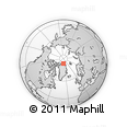 Outline Map of the Area around 83° 35' 41" N, 37° 19' 30" W, rectangular outline