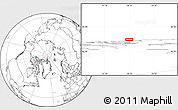 Blank Location Map of the area around 83° 35' 41" N, 38° 10' 29" W