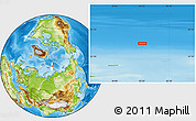 Physical Location Map of the area around 83° 35' 41" N, 83° 22' 30" E