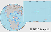 Gray Location Map of the area around 83° 48' 1" N, 103° 37' 30" W