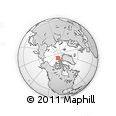 Outline Map of the Area around 83° 48' 1" N, 105° 19' 29" W, rectangular outline