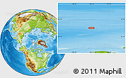 Physical Location Map of the area around 83° 48' 1" N, 106° 10' 30" W