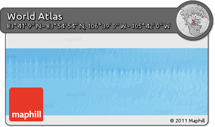 Physical Panoramic Map of the Area around 83° 48' 1" N, 106° 10' 30" W