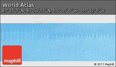 Physical Panoramic Map of the Area around 83° 48' 1" N, 106° 10' 30" W