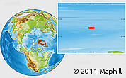 Physical Location Map of the area around 83° 48' 1" N, 108° 43' 29" W