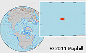 Gray Location Map of the area around 83° 48' 1" N, 109° 34' 29" W
