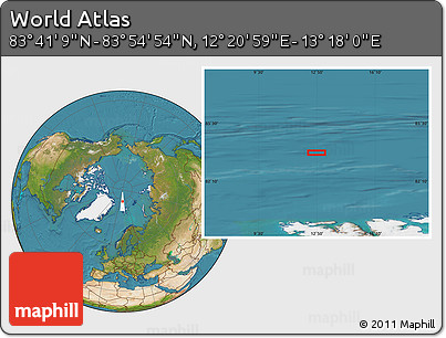 Satellite Location Map of the Area around 83° 48' 1" N, 12° 49' 29" E