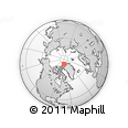 Outline Map of the Area around 83° 48' 1" N, 70° 28' 29" W, rectangular outline