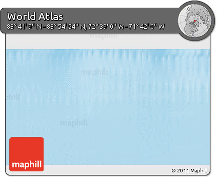 Shaded Relief 3D Map of the Area around 83° 48' 1" N, 72° 10' 30" W