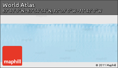 Physical Panoramic Map of the Area around 83° 48' 1" N, 72° 10' 30" W