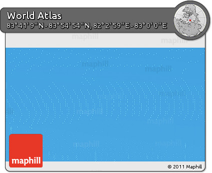 Physical 3D Map of the Area around 83° 48' 1" N, 82° 31' 30" E