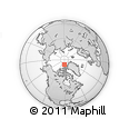 Outline Map of the Area around 83° 48' 1" N, 90° 52' 30" W, rectangular outline