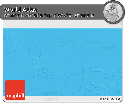 Political 3D Map of the Area around 83° 48' 1" N, 94° 25' 30" E