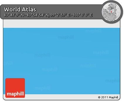 Physical 3D Map of the Area around 83° 48' 1" N, 99° 31' 30" E