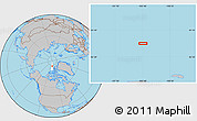 Gray Location Map of the area around 84° 0' 16" N, 103° 37' 30" W