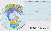 Political Location Map of the area around 84° 0' 16" N, 104° 28' 29" W