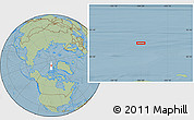 Savanna Style Location Map of the area around 84° 0' 16" N, 104° 28' 29" W, hill shading