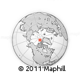 Outline Map of the Area around 84° 0' 16" N, 104° 28' 29" W, rectangular outline