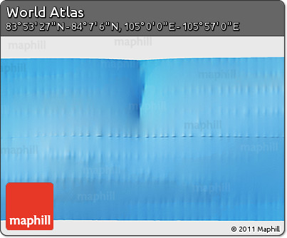 Physical 3D Map of the Area around 84° 0' 16" N, 105° 28' 29" E