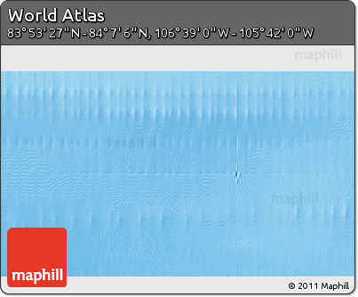 Physical 3D Map of the Area around 84° 0' 16" N, 106° 10' 30" W
