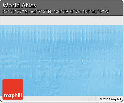 Shaded Relief 3D Map of the Area around 84° 0' 16" N, 106° 10' 30" W