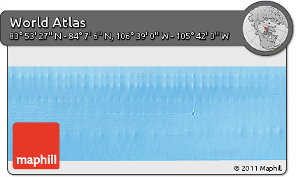 Physical Panoramic Map of the Area around 84° 0' 16" N, 106° 10' 30" W