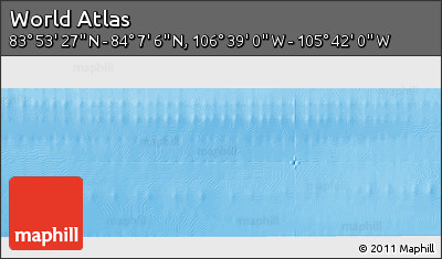 Physical Panoramic Map of the Area around 84° 0' 16" N, 106° 10' 30" W