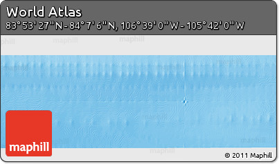 Physical Panoramic Map of the Area around 84° 0' 16" N, 106° 10' 30" W