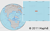 Gray Location Map of the area around 84° 0' 16" N, 108° 43' 29" W