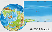 Physical Location Map of the area around 84° 0' 16" N, 28° 7' 30" E
