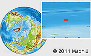 Physical Location Map of the area around 84° 0' 16" N, 35° 46' 29" E