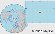 Gray Location Map of the area around 84° 0' 16" N, 4° 19' 30" E