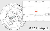Blank Location Map of the area around 84° 0' 16" N, 52° 37' 30" W