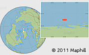 Savanna Style Location Map of the area around 84° 0' 16" N, 52° 37' 30" W