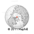 Outline Map of the Area around 84° 0' 16" N, 52° 37' 30" W, rectangular outline