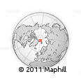 Outline Map of the Area around 84° 0' 16" N, 6° 52' 30" E, rectangular outline
