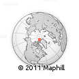 Outline Map of the Area around 84° 0' 16" N, 77° 16' 30" W, rectangular outline