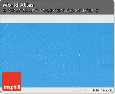 Physical 3D Map of the Area around 84° 0' 16" N, 80° 49' 29" E