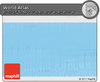 Physical 3D Map of the Area around 84° 0' 16" N, 83° 13' 29" W