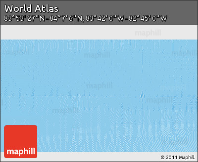 Physical 3D Map of the Area around 84° 0' 16" N, 83° 13' 29" W