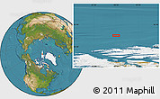 Satellite Location Map of the area around 84° 0' 16" N, 88° 19' 29" W
