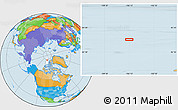 Political Location Map of the area around 84° 12' 27" N, 106° 10' 30" W
